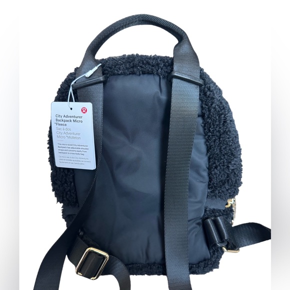 NWT Lululemon City Adventurer Backpack Micro 3L *Fleece Black Gold - Picture 7 of 9